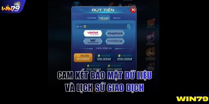 Cam kết bảo mật dữ liệu và lịch sử giao dịch