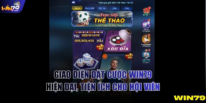 Giao Diện Đặt Cược WIN79 - Thân Thiện Với Đa Thiệt Bị